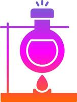 Bunsen Burner Glyph Gradient Icon vector