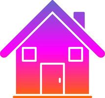 House Glyph Gradient Icon vector