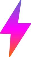 Thunder Glyph Gradient Icon vector