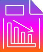 Document Glyph Gradient Icon vector