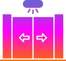 Sliding Door Glyph Gradient Icon vector
