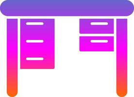 Office Desk Glyph Gradient Icon vector