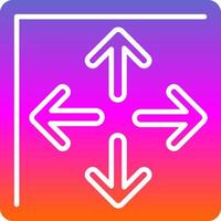 Maximize Glyph Gradient Icon vector
