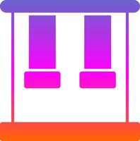 Trapeze Glyph Gradient Icon vector