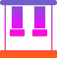 Trapeze Glyph Gradient Icon vector