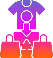 Overconsumption Glyph Gradient Icon vector