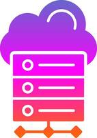 Data Storage Glyph Gradient Icon vector