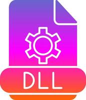 Dll Glyph Gradient Icon vector