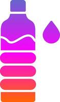 Water Bottle Glyph Gradient Icon vector