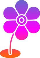 Flower Glyph Gradient Icon vector