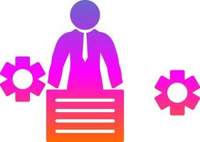 Business People Glyph Gradient Icon vector