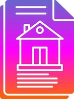 Property Document Glyph Gradient Icon vector