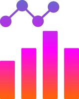 Data Analysis Glyph Gradient Icon vector