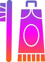 Toothpaste Glyph Gradient Icon vector