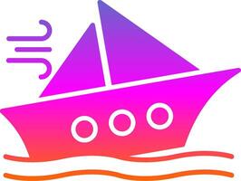 Shipwreck Glyph Gradient Icon vector