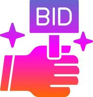 Bid Glyph Gradient Icon vector