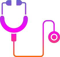 Stethoscope Glyph Gradient Icon vector
