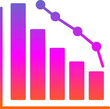 Decrease Glyph Gradient Icon vector