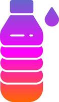 Water Bottle Glyph Gradient Icon vector