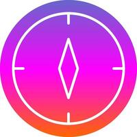 Compass Glyph Gradient Icon vector