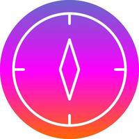 Compass Glyph Gradient Icon vector