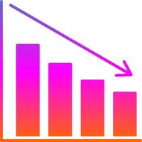 Loss Glyph Gradient Icon vector