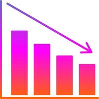 Loss Glyph Gradient Icon vector