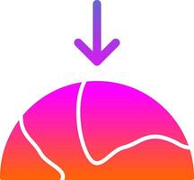 Gravity Glyph Gradient Icon vector