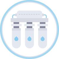 Water purifier Flat Circle Uni Icon vector