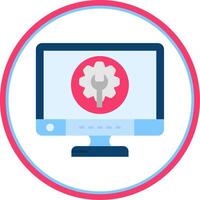 Maintenance Flat Circle Uni Icon vector