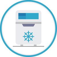 Refrigerator Flat Circle Uni Icon vector