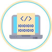 Code Flat Circle Uni Icon vector