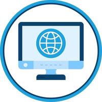 Global Flat Circle Uni Icon vector