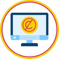 Copyright Flat Circle Uni Icon vector