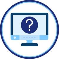 Question Flat Circle Uni Icon vector