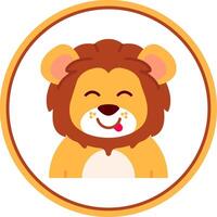 Tongue Flat Circle Uni Icon vector