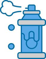 Spray Blue Line Filled Icon vector