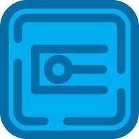 Endpoint Blue Line Filled Icon vector