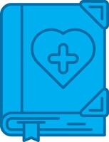 Medical book Blue Line Filled Icon vector