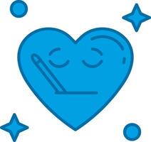 Sick Blue Line Filled Icon vector
