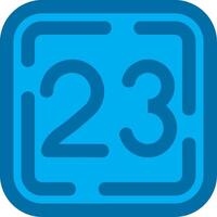 Twenty Three Blue Line Filled Icon vector