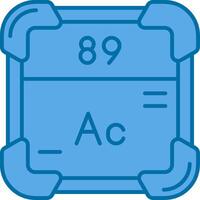 actinio azul línea lleno icono vector