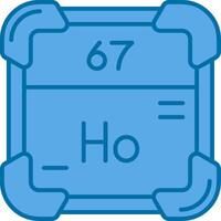 Holmium Blue Line Filled Icon vector