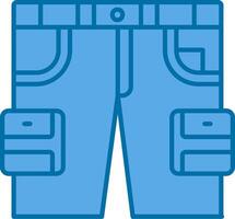 Cargo Blue Line Filled Icon vector