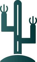 Cactus Glyph Gradient Icon vector