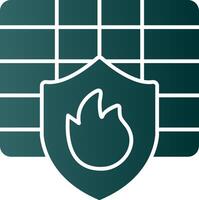 Firewall Glyph Gradient Icon vector