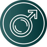 Male symbol Glyph Gradient Icon vector