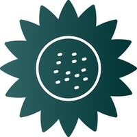 Sunflower Glyph Gradient Icon vector