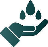 Save Water Glyph Gradient Icon vector
