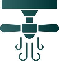 Ceiling Fan Glyph Gradient Icon vector